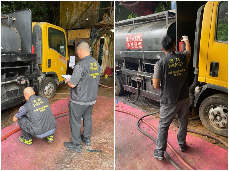 消防屯門搗破非法加油站　撿獲4500公升柴油(消防處圖片)