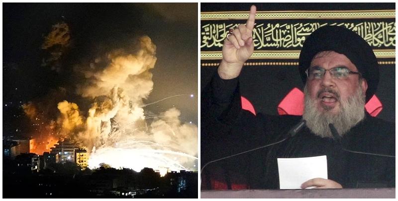 以色列空襲黎巴嫩真主黨總部。真主黨發聲明，證實領導人納斯魯拉等多名高層遇害。(美聯社/路透社)