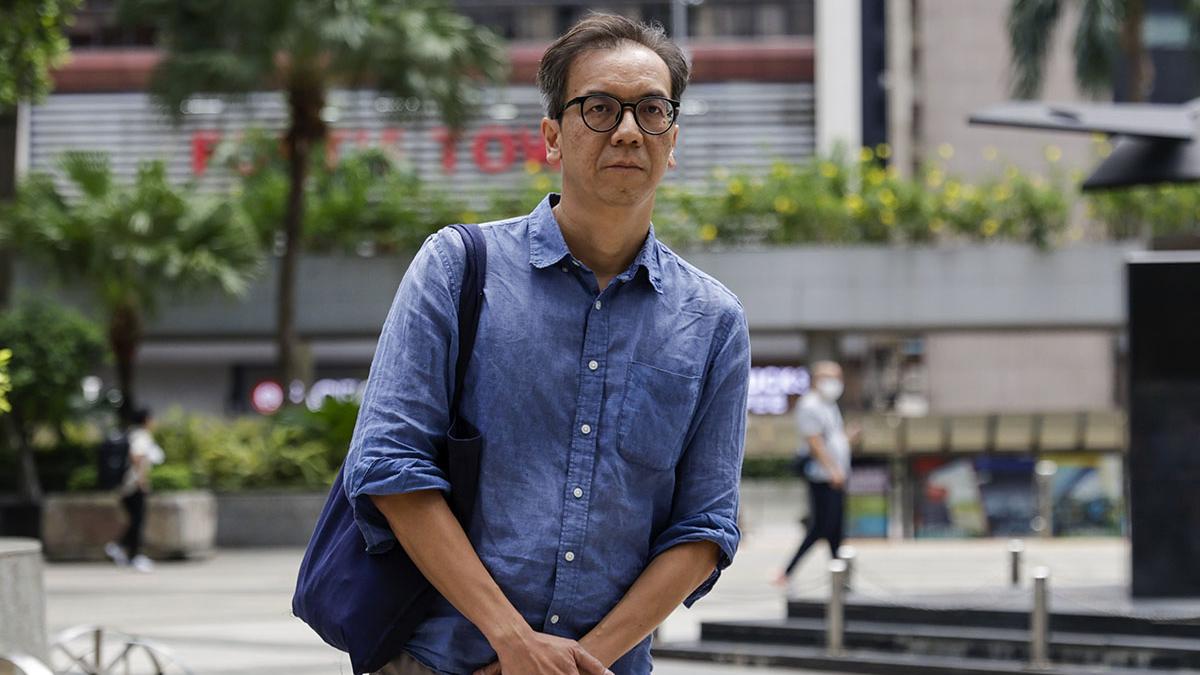 鍾沛權今日下午步入區域法院聽取裁決。(美聯社)