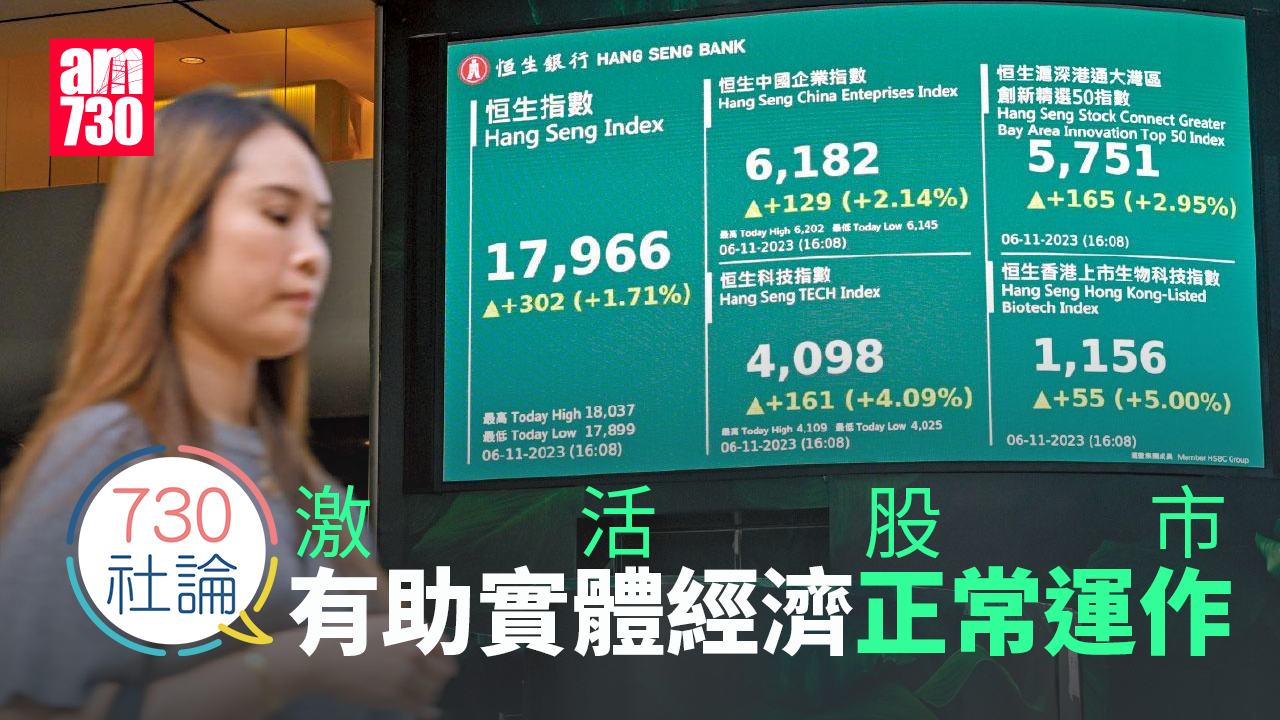 激活股市有助實體經濟正常運作