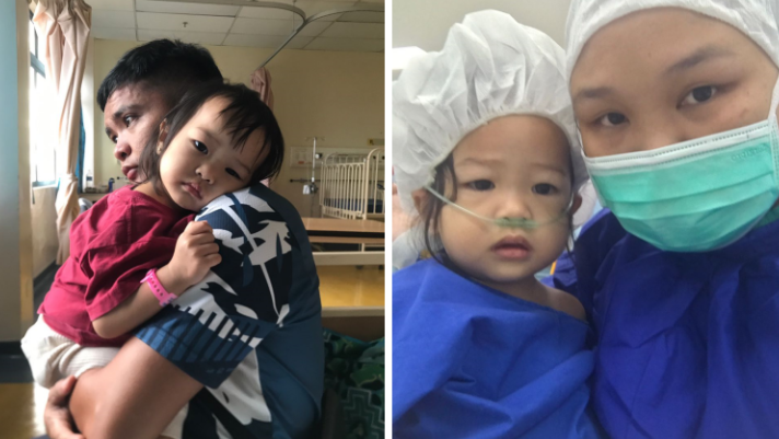 僅19個月大的Daneen不幸患上卵巢癌。(互聯網)