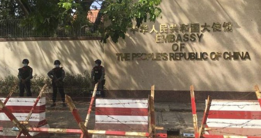 中國駐緬甸曼德勒市領事館懷疑受到爆炸物襲擊，目前沒有傷亡報告。  網上圖片