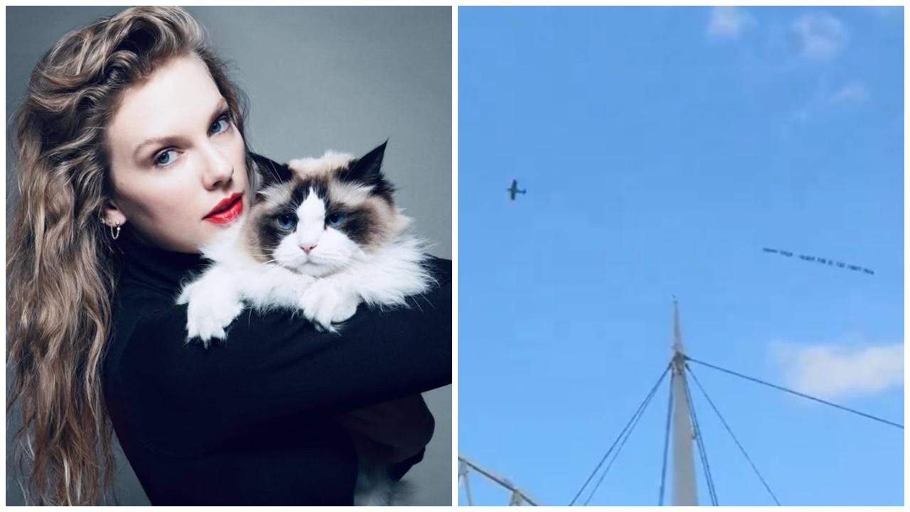 Taylor Swift被踩場？特朗普Fans派機拉橫額飛越演唱會上空。