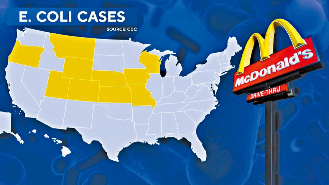 美國10州麥當勞爆大腸桿菌1死 49人不適涉「足三両」包