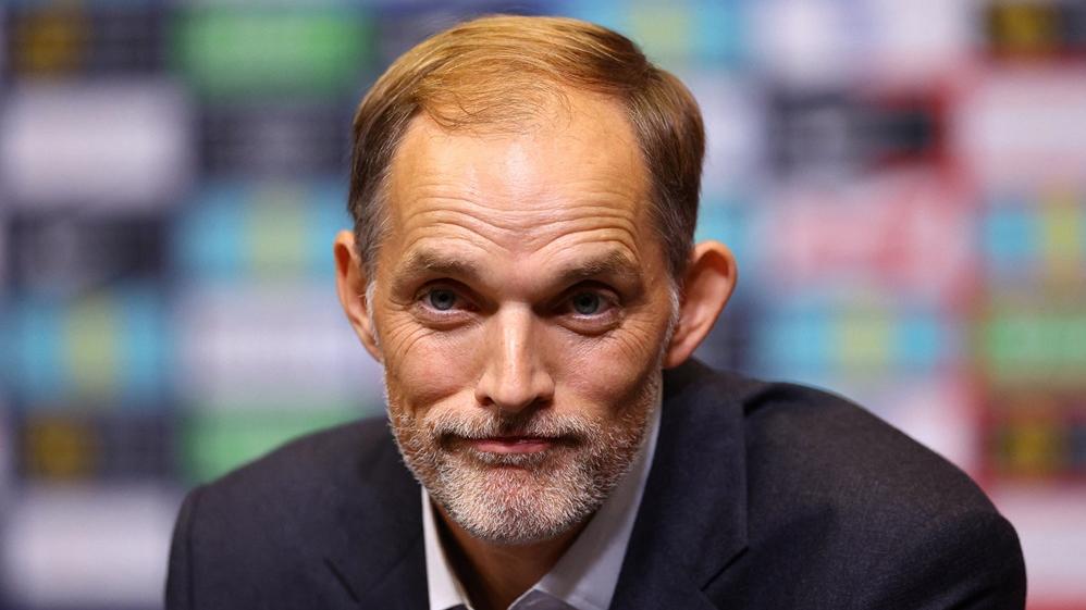 杜曹出席英格蘭足總的記者會。(路透社)