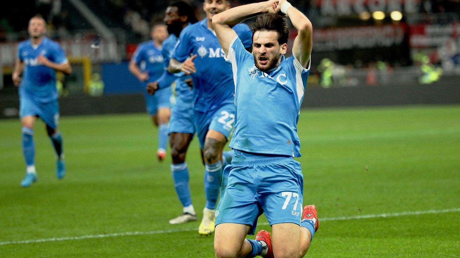 拿玻里在聯賽擊敗AC米蘭。(路透社)