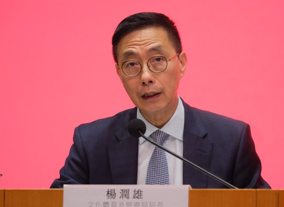 無人機表演連續兩晚取消　楊潤雄：節目重點不在無人機日後會多做預案(中通社圖片)