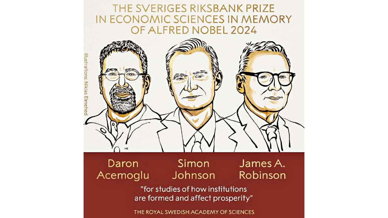 揭示社會制度影響國家繁榮 美3學者獲經濟學諾獎