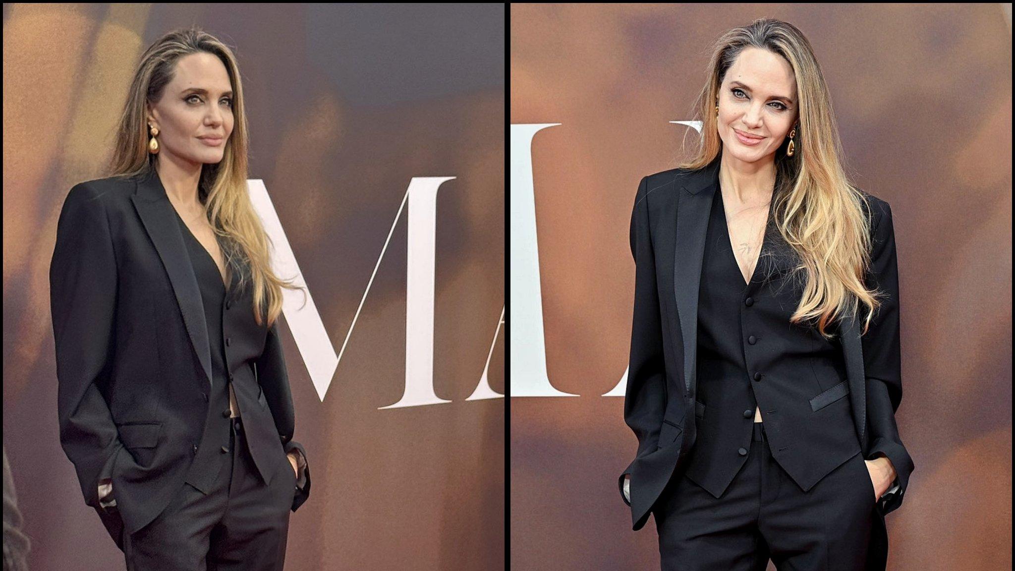 安祖蓮娜攜《瑪麗亞》出席倫敦電影節 風采依然被讚世紀之美