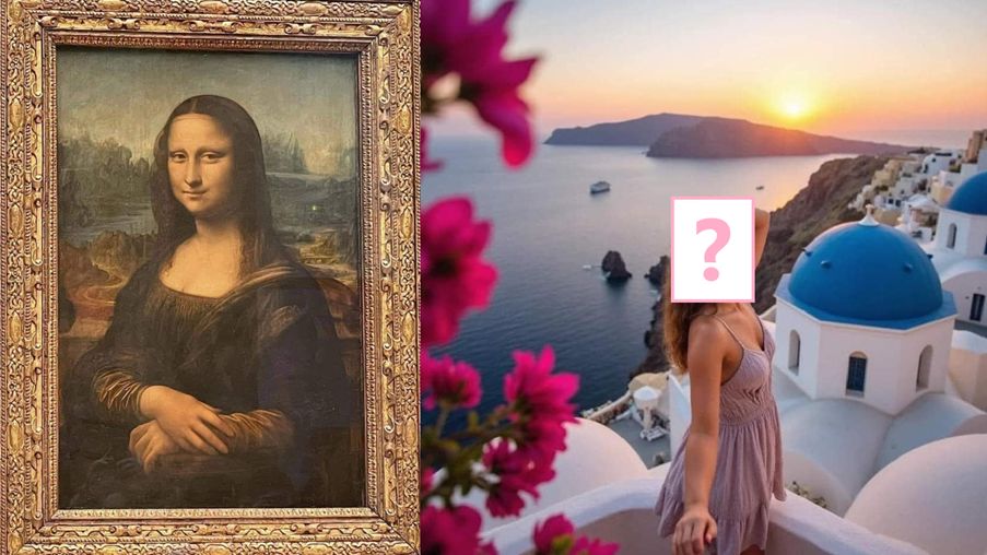 美女遊客環球旅行撞樣蒙娜麗莎！真相竟然係咁(多圖)