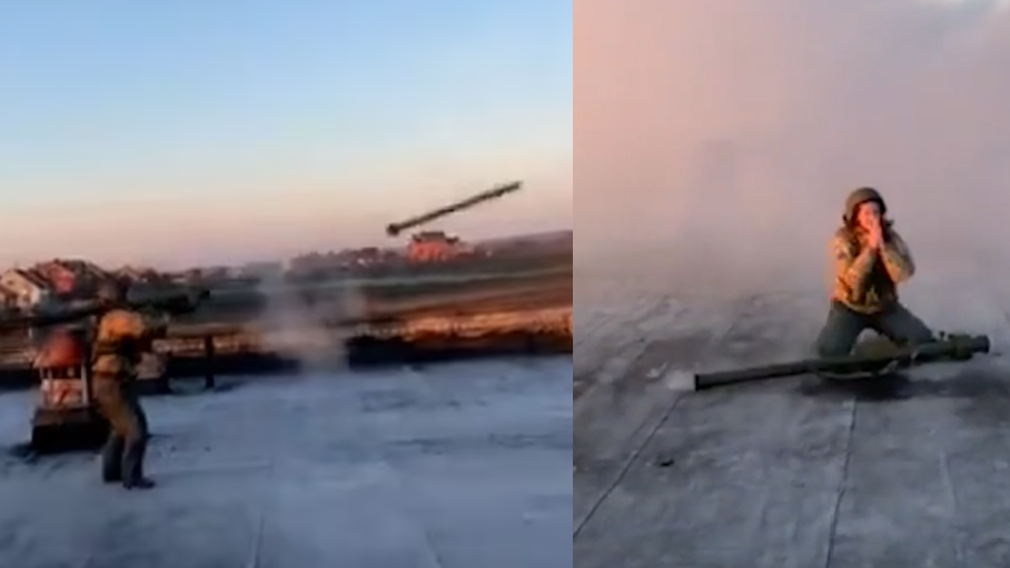 俄烏戰爭｜烏幼園女教師 上戰場首射火箭炮 激動跪下(有片)