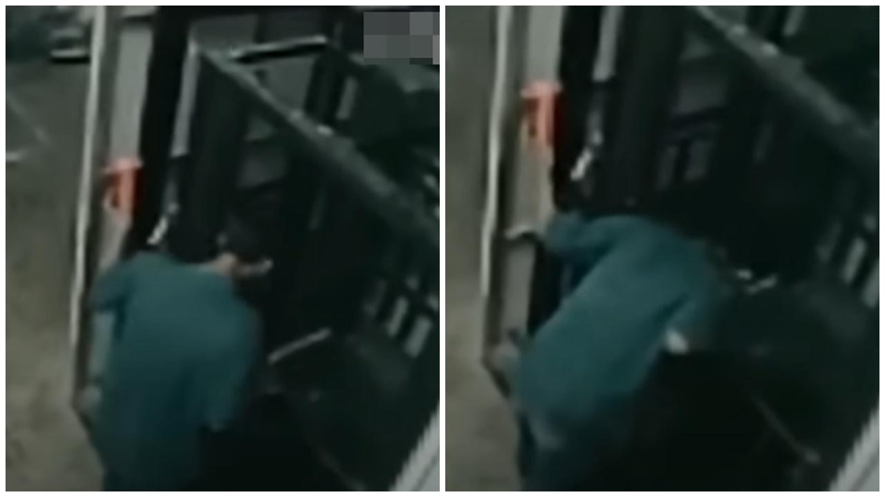 超市員工伸頭入𨋢槽，誤觸升降機按鈕慘遭斬首。(YouTube)