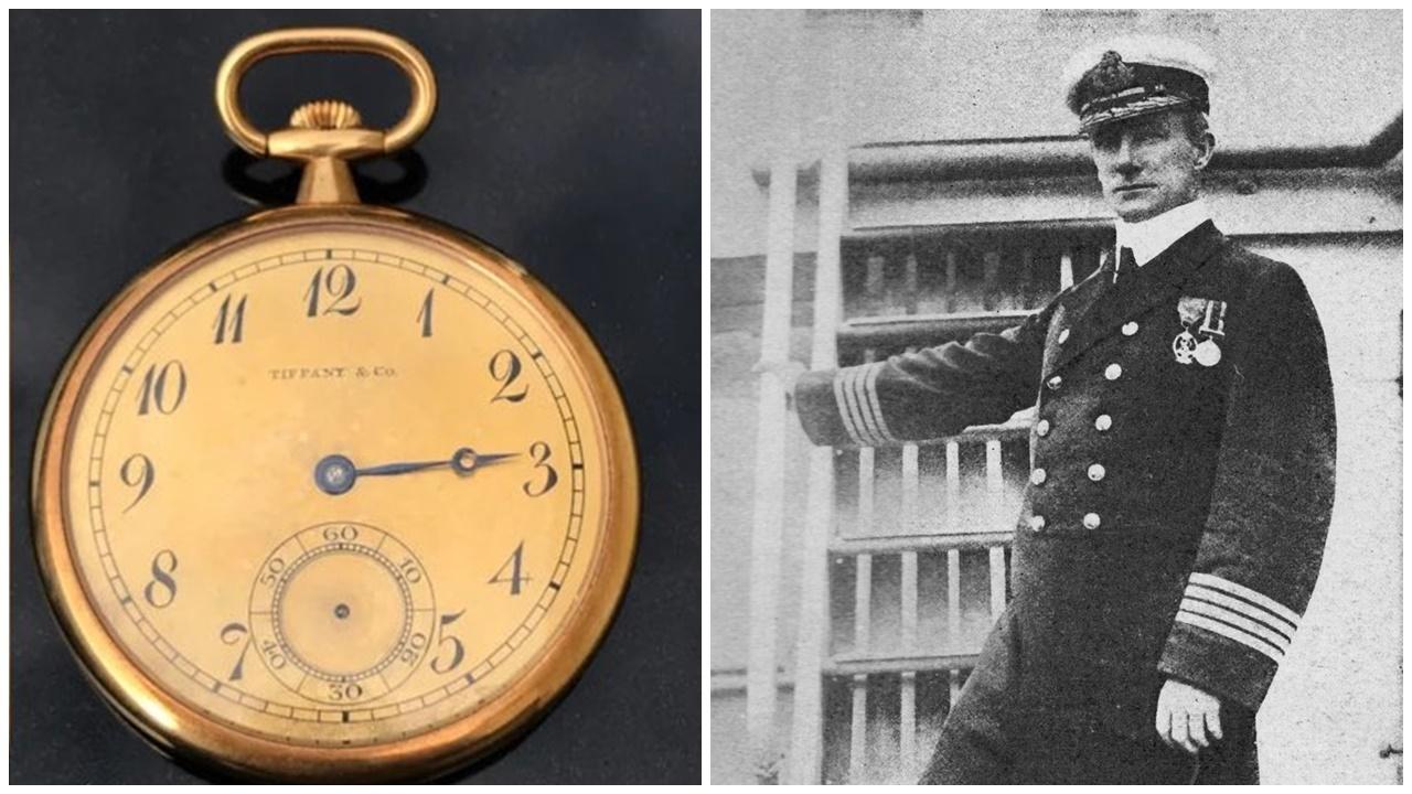 鐵達尼號救人英雄金陀錶拍賣，以逾1500萬元成交。(X)