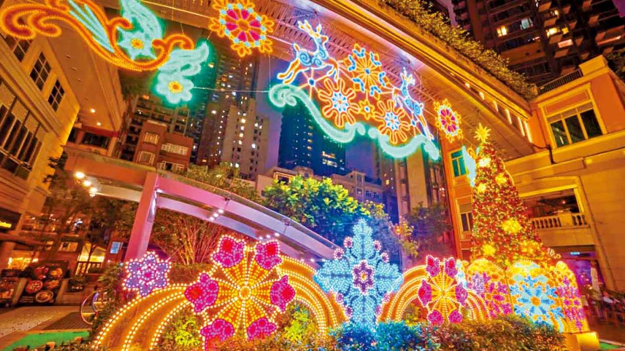 利東街Dazzling Christmas 以燈光編織蕾絲聖誕裝飾