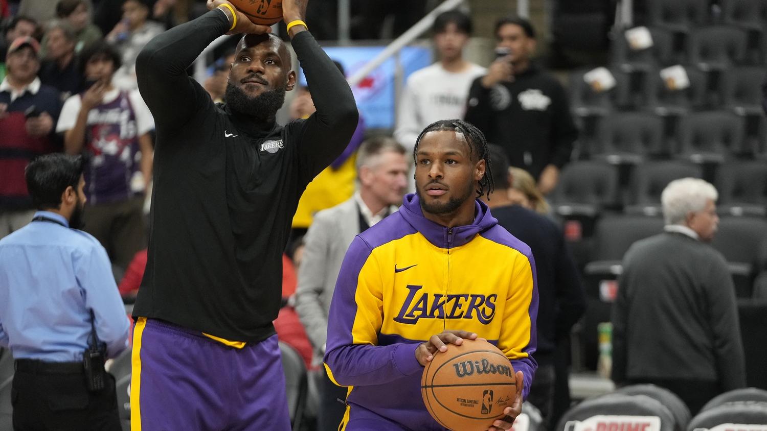 湖人準備在對76人賽後下放邦尼占士到發展聯盟。(路透社)