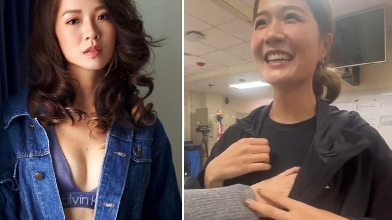 TVB台慶2024｜梁敏巧提Baby face甜絲 即席搵記者驗胸勁軟熟