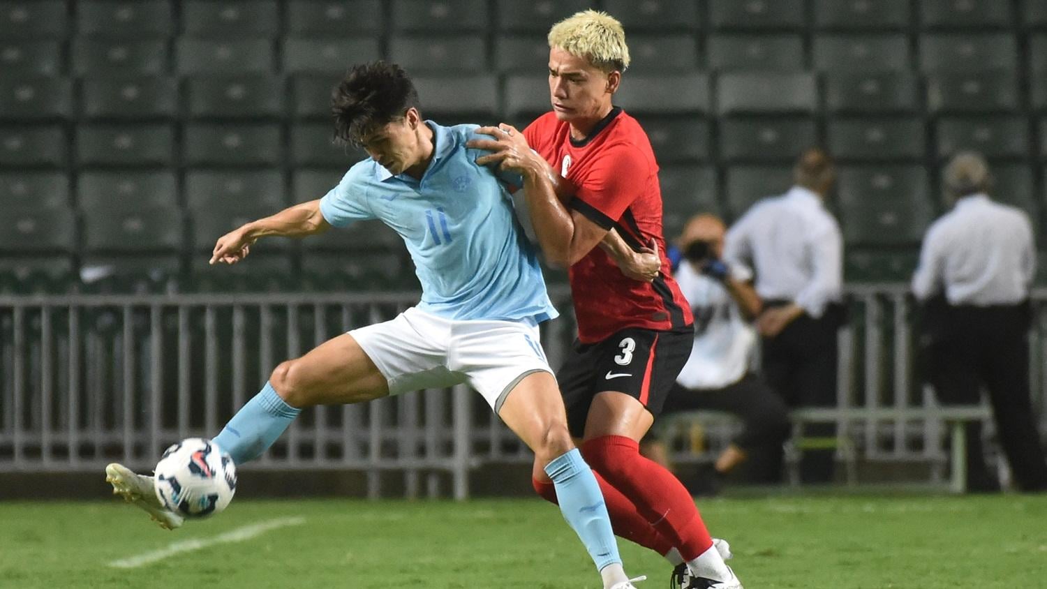 周緣德將繼續代表香港出戰菲律賓及毛里裘斯的兩場友賽。(新華社)