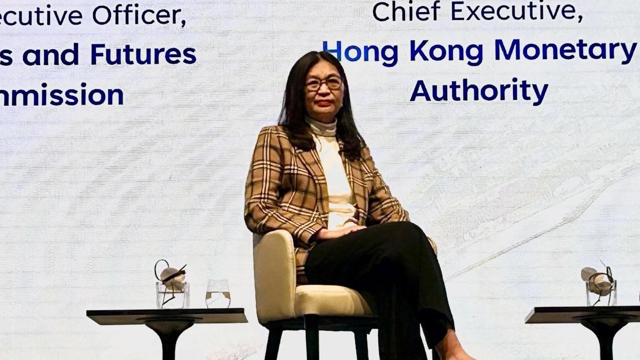 梁鳳儀重申監管數碼資產時主要是規管產品而非科技，最重要是確保投資者得到保障及安全。（港台圖片）