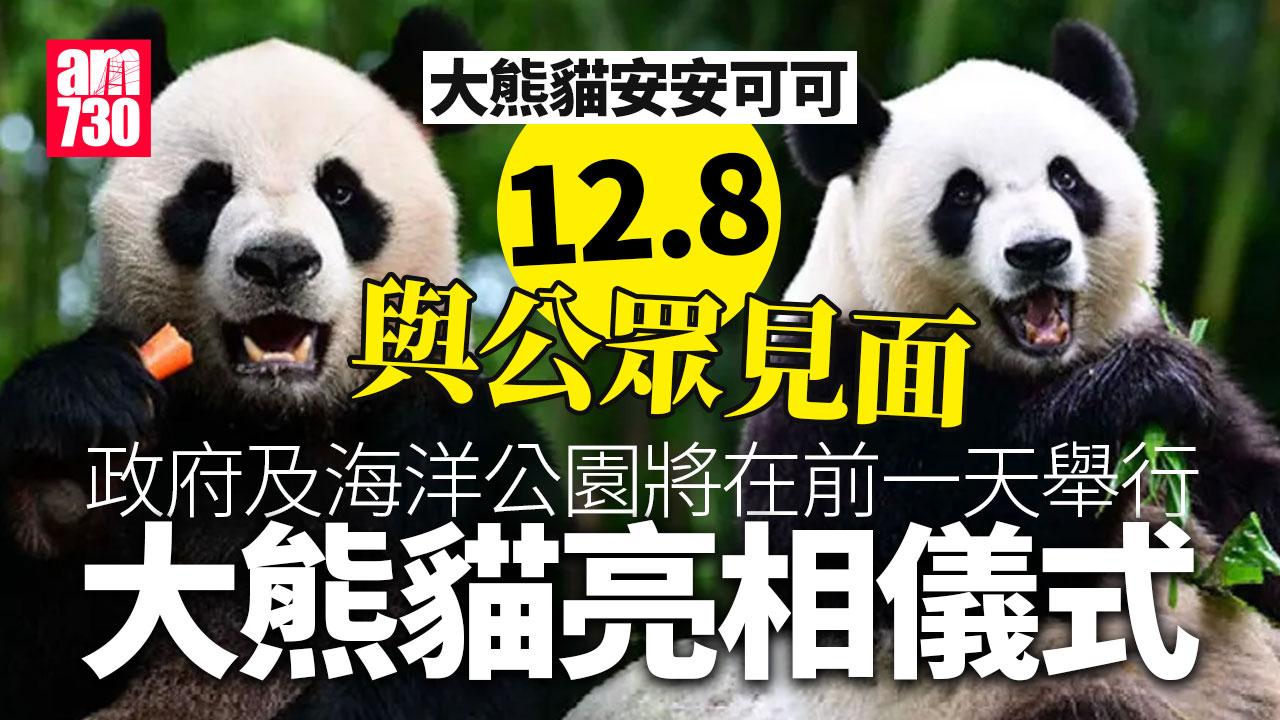 大熊貓｜李家超：中央贈港「安安」和「可可」12.8與公眾見面(有片)