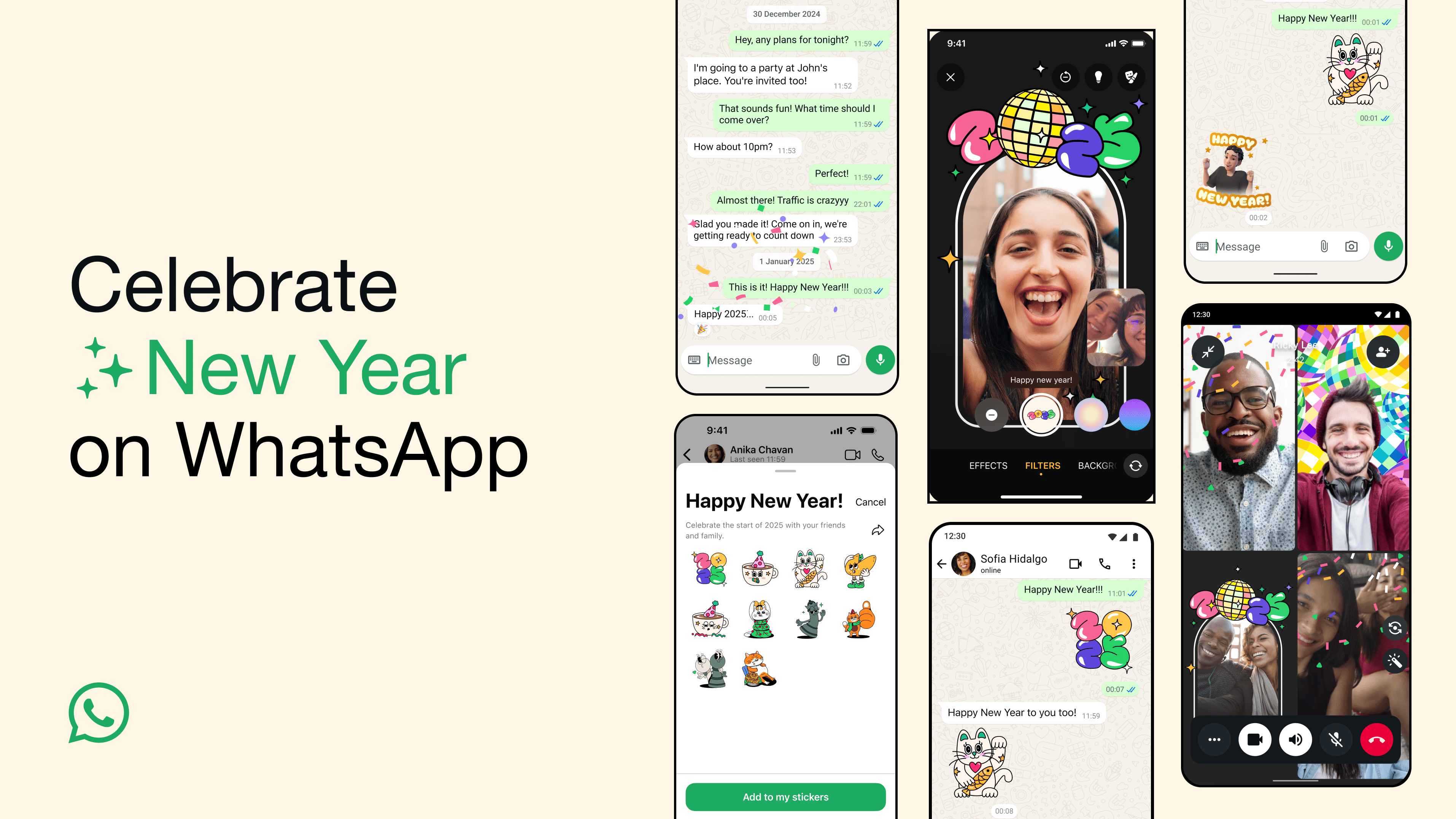 WhatsApp推出新功能，包括節日限定視像通話特效