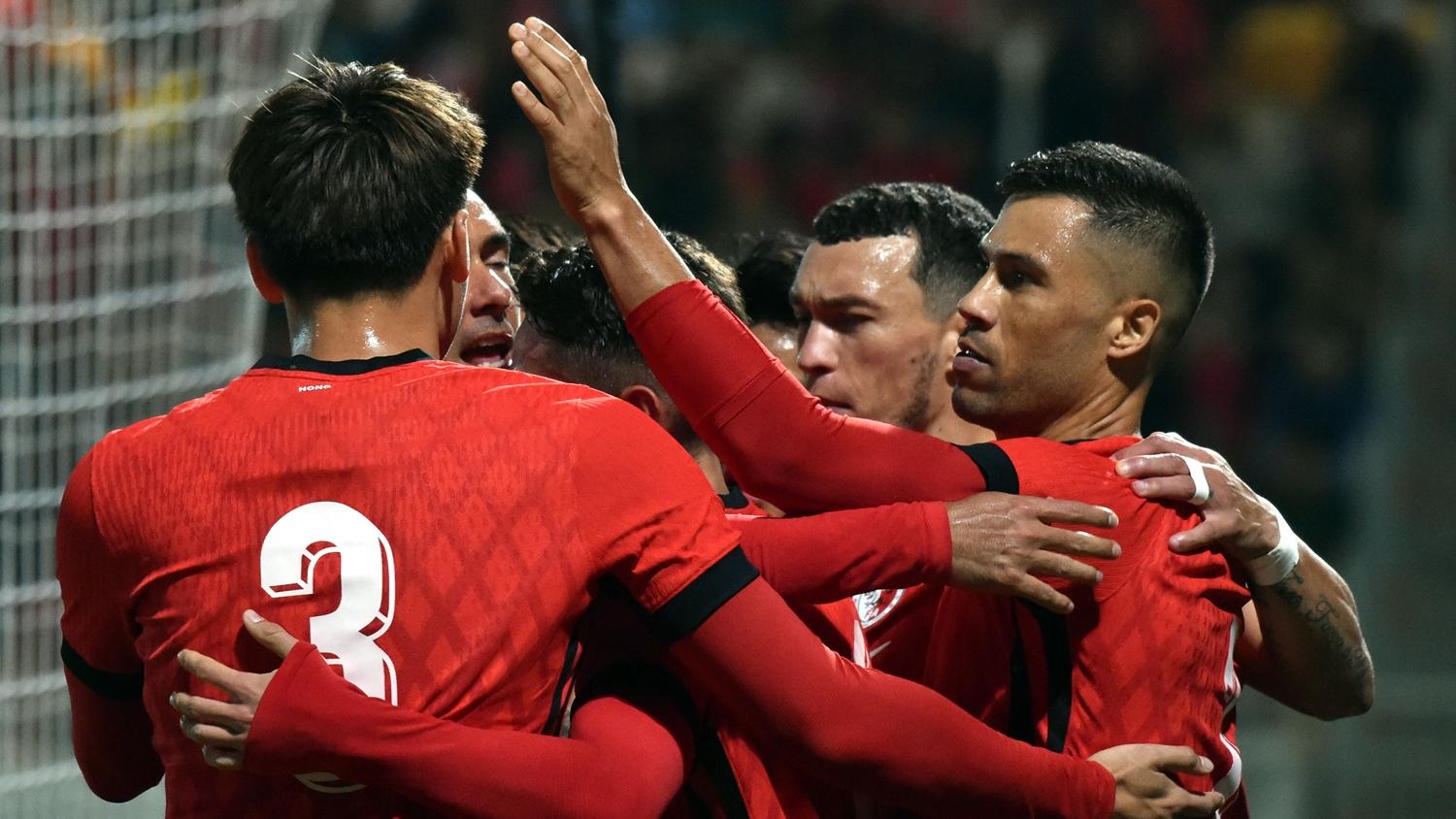 香港隊在東亞盃外圍賽首仗擊敗蒙古。(新華社)