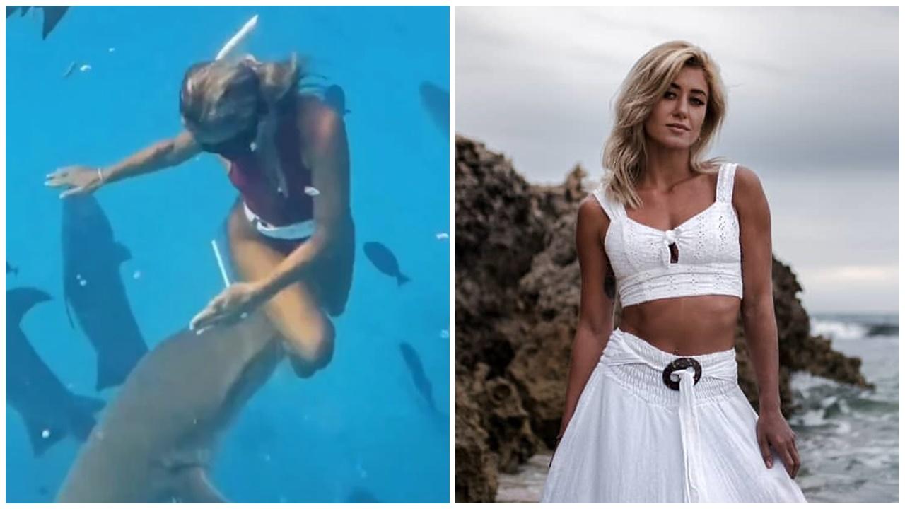 馬爾代夫再有鯊魚襲人類，女子潛水被咬驚駭畫面曝光。(IG)