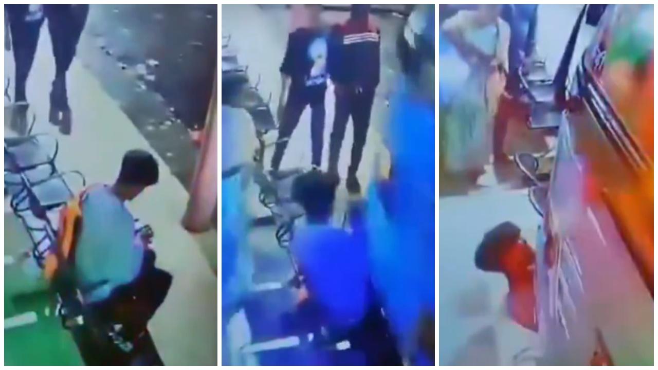 男子等車掛住玩手機欠警覺，慘遭巴士直剷埋身。(X)