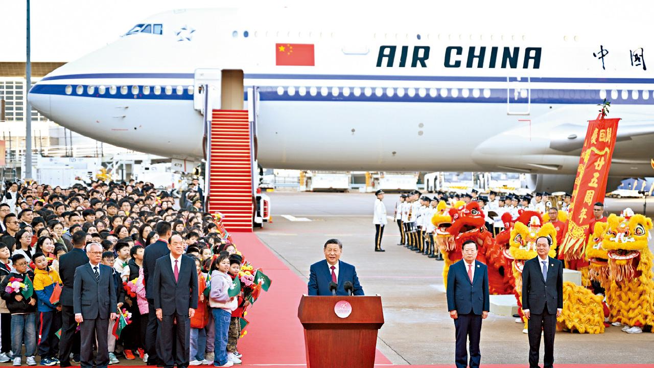 考察澳門三日 明出席回歸活動 習近平：澳門是掌上明珠