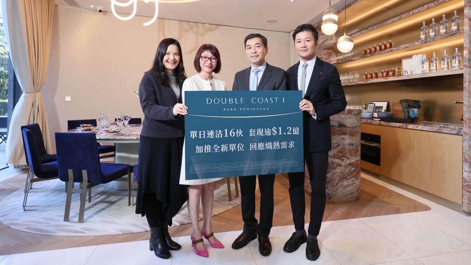 DOUBLE COAST I獲西餅客大手連掃10伙 即日加推折實價最平569.8萬｜啟德新盤