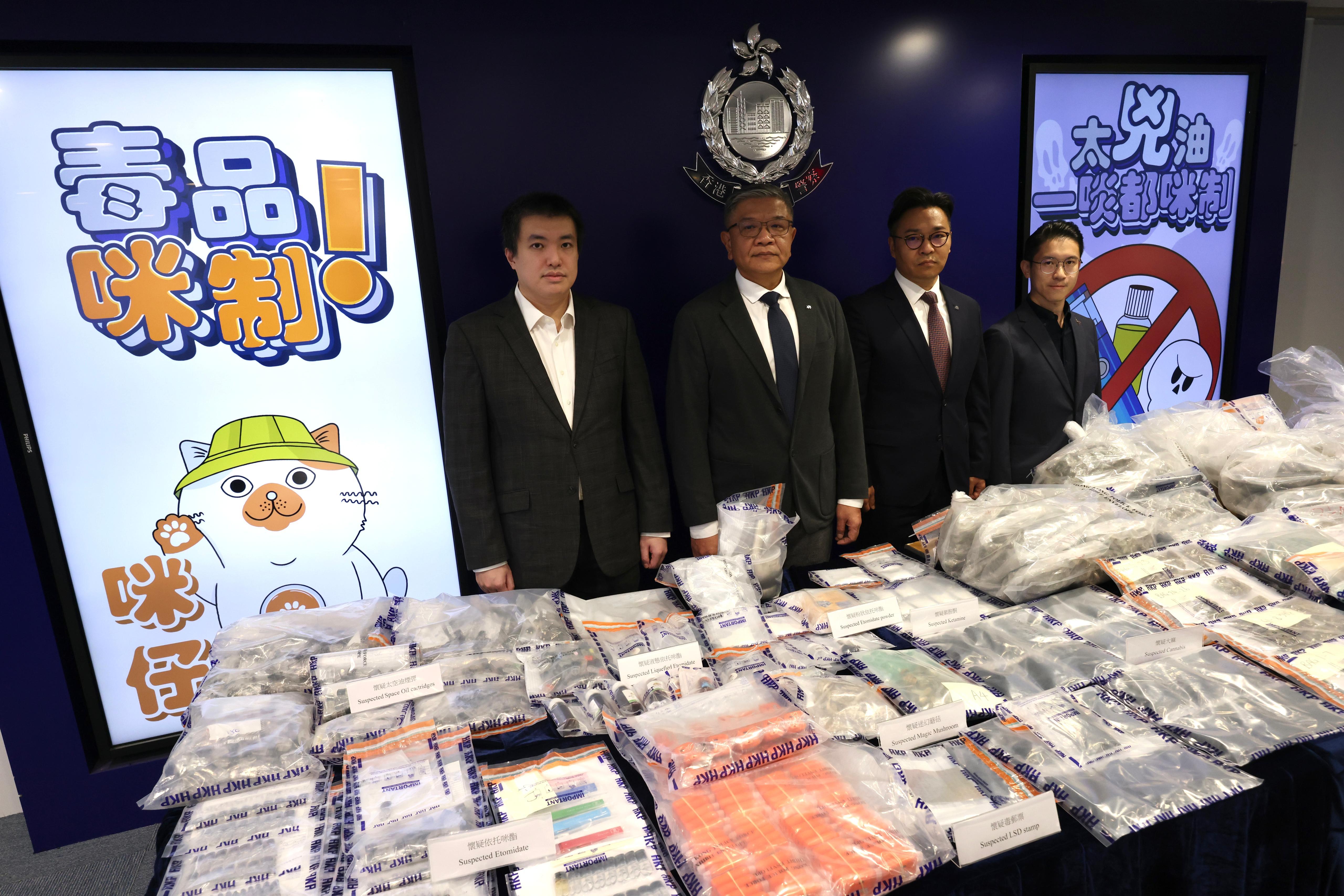 太空油｜警破66宗毒品案檢近萬粒「太空油」 拘99人最細12歲