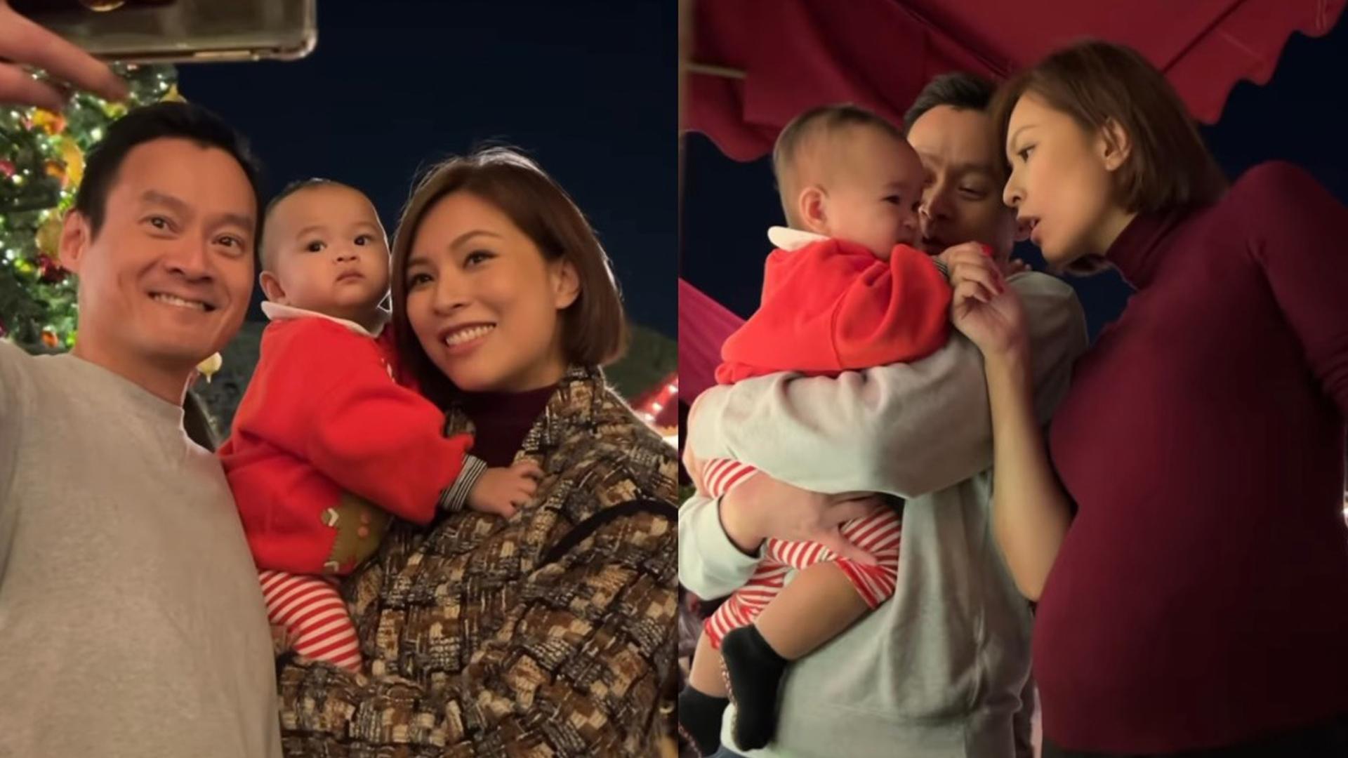 朱慧敏三年抱兩 挺巨肚陪囡囡到迪士尼過聖誕