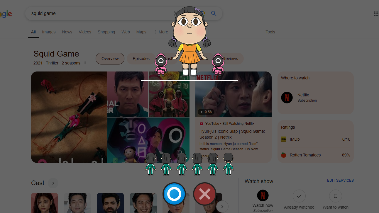 魷魚遊戲Google搜尋小彩蛋　免費玩一二三紅綠燈