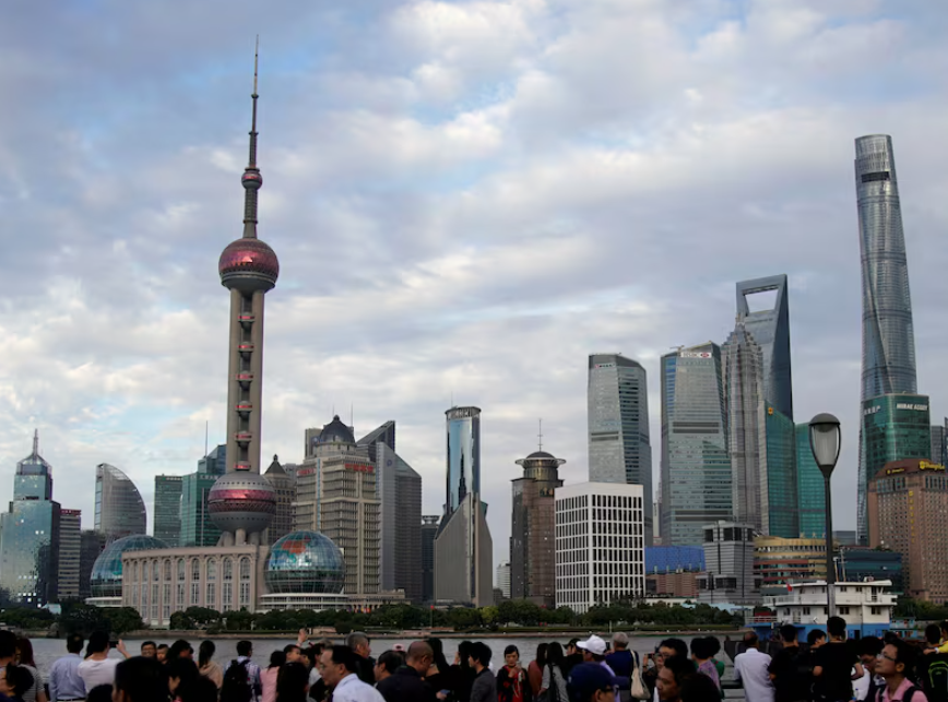 國家統計局公布，去年經濟按年增長5%，達到中央定下目標。(路透社資料圖片)