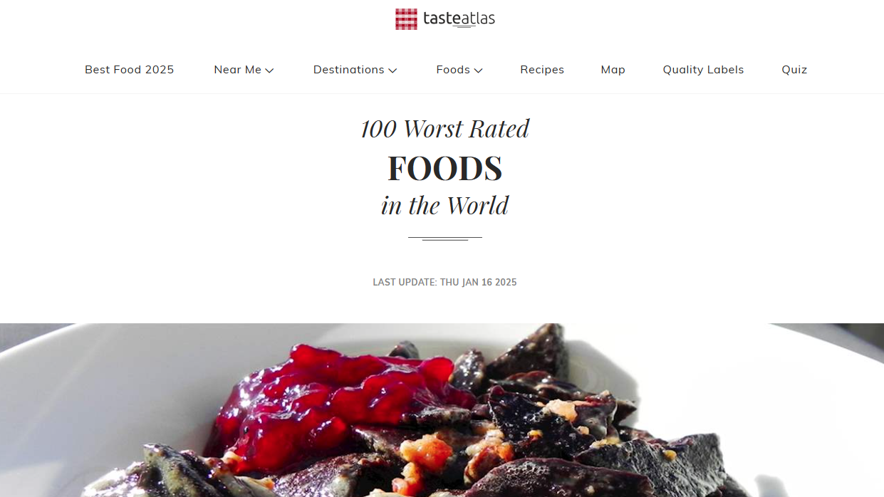 全球百大難吃食物　港人美食竟上榜獲4項「冠軍」仲難食過炸蜘蛛？