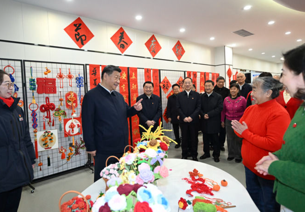  1月23日，習近平在遼寧省瀋陽市考察調研(新華社)