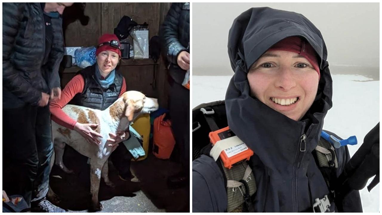 英女越野跑手零下救助迷途犬，完成250公里兼贏季軍。(IG)