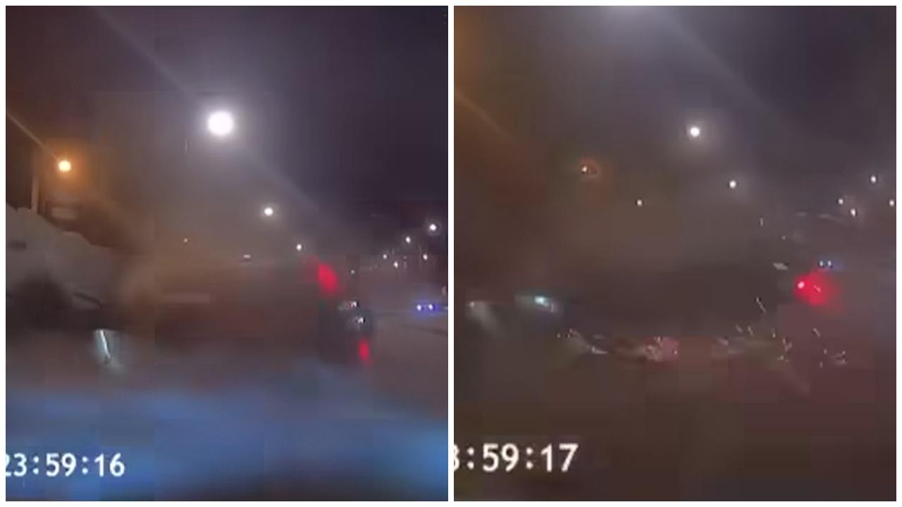 車Cam直擊，呈祥道私家車影線切線失手，撞壆連打筋斗至四輪朝天。(車cam L（香港群組）@FB)