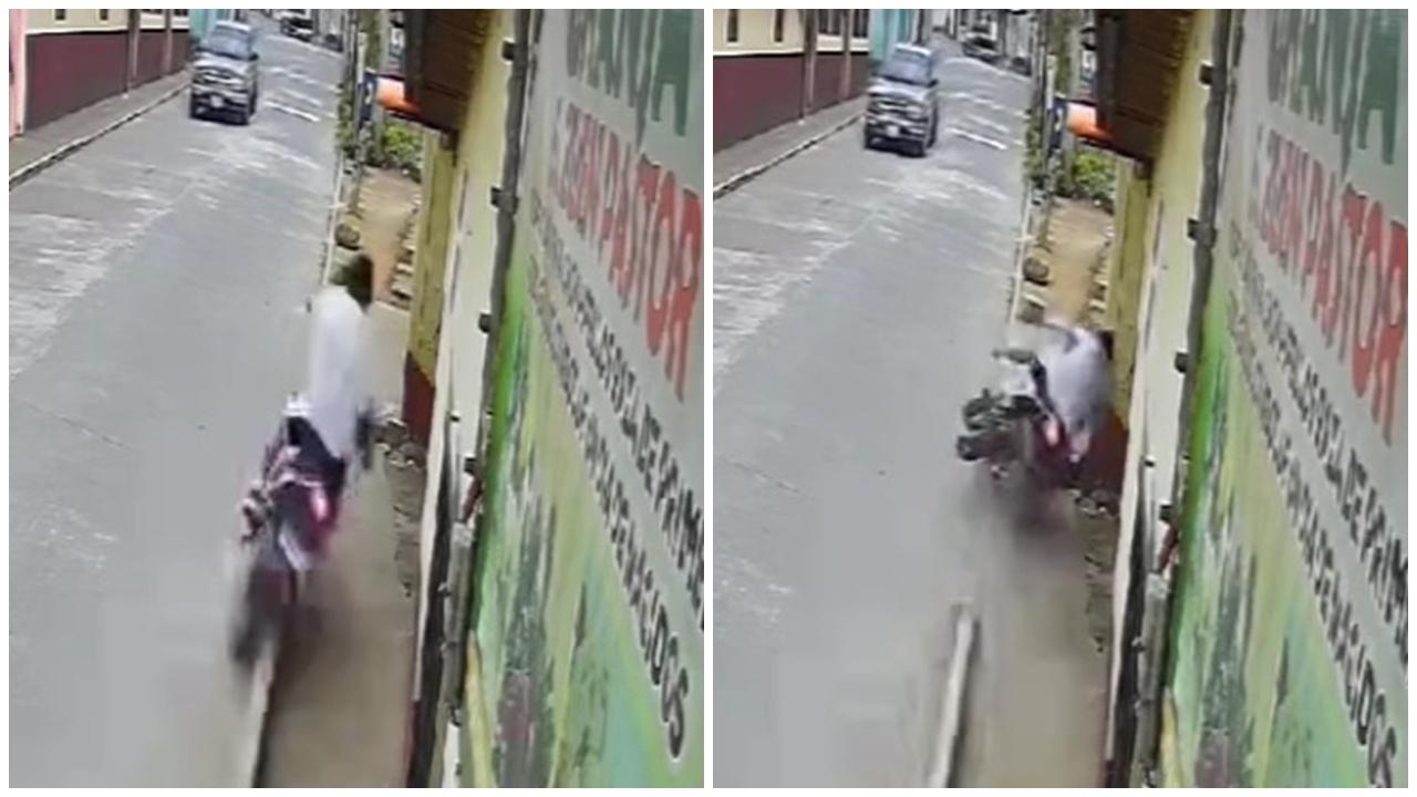 電單車擦路壆失控，無戴頭盔鐵騎士猛撼牆當場斃命。(X)