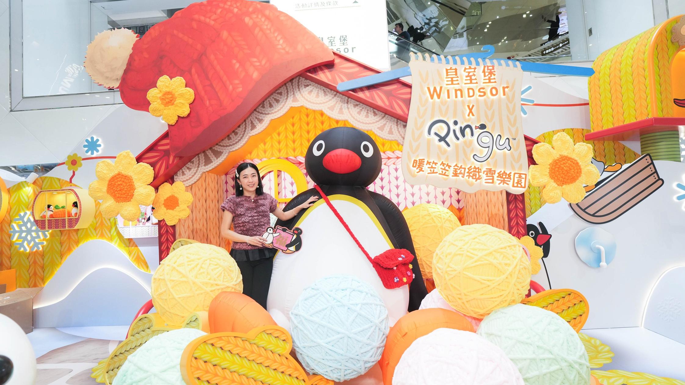 甘比皇室堡展示織物裝置 與Pingu提早與市民拜年