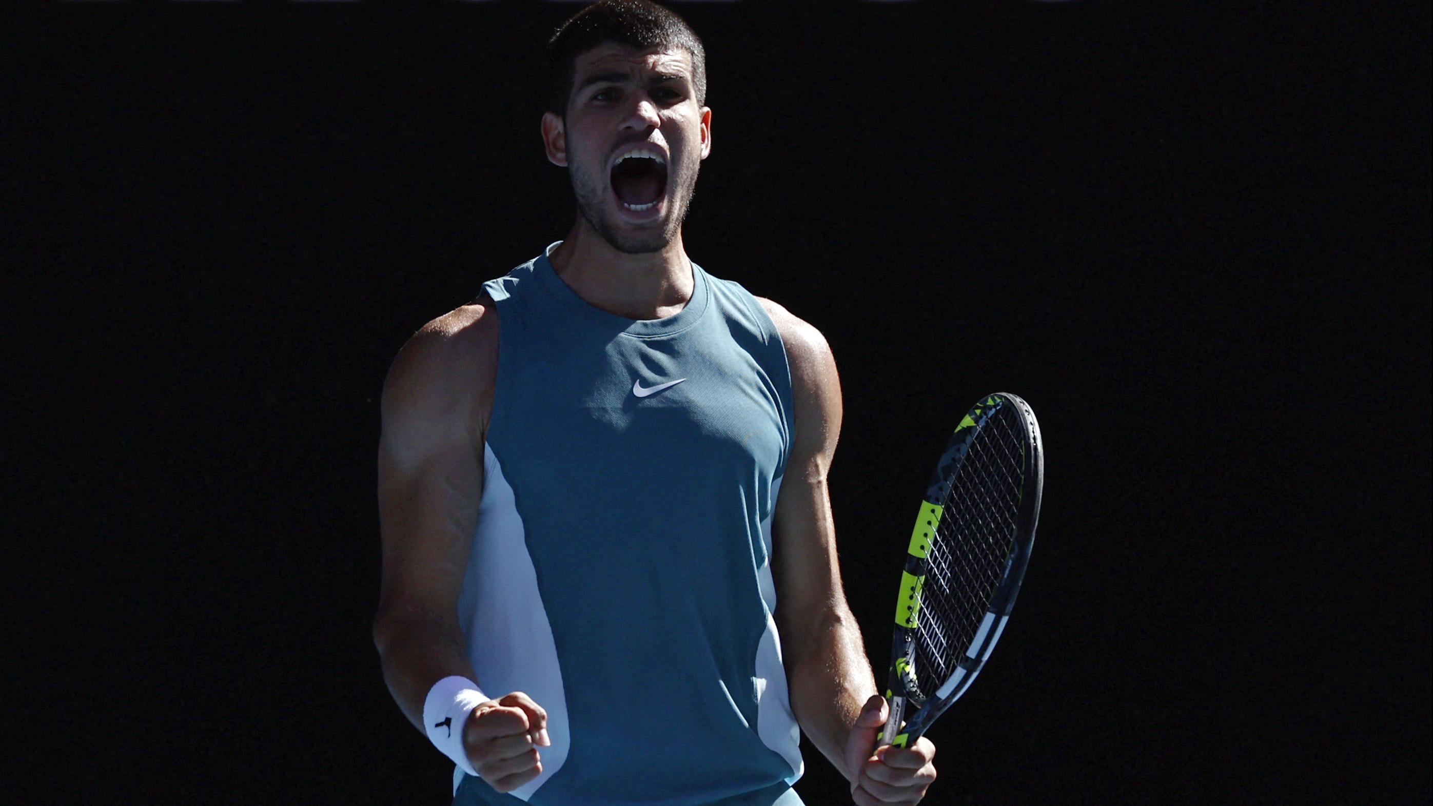 艾卡拉斯在澳網晉級16強。(路透社)