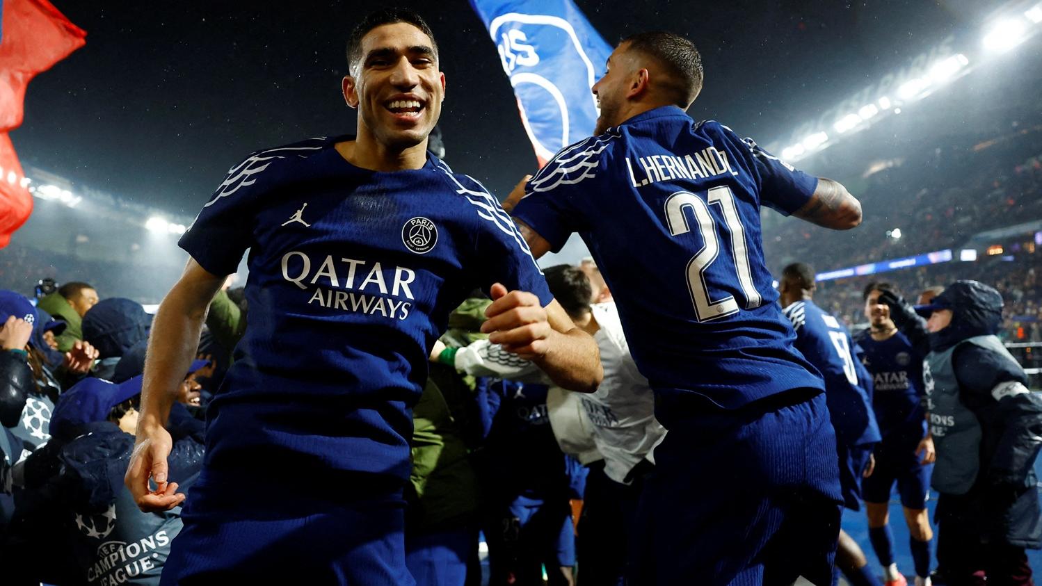 巴黎聖日耳門戲劇性以4:2反勝曼城。(路透社)