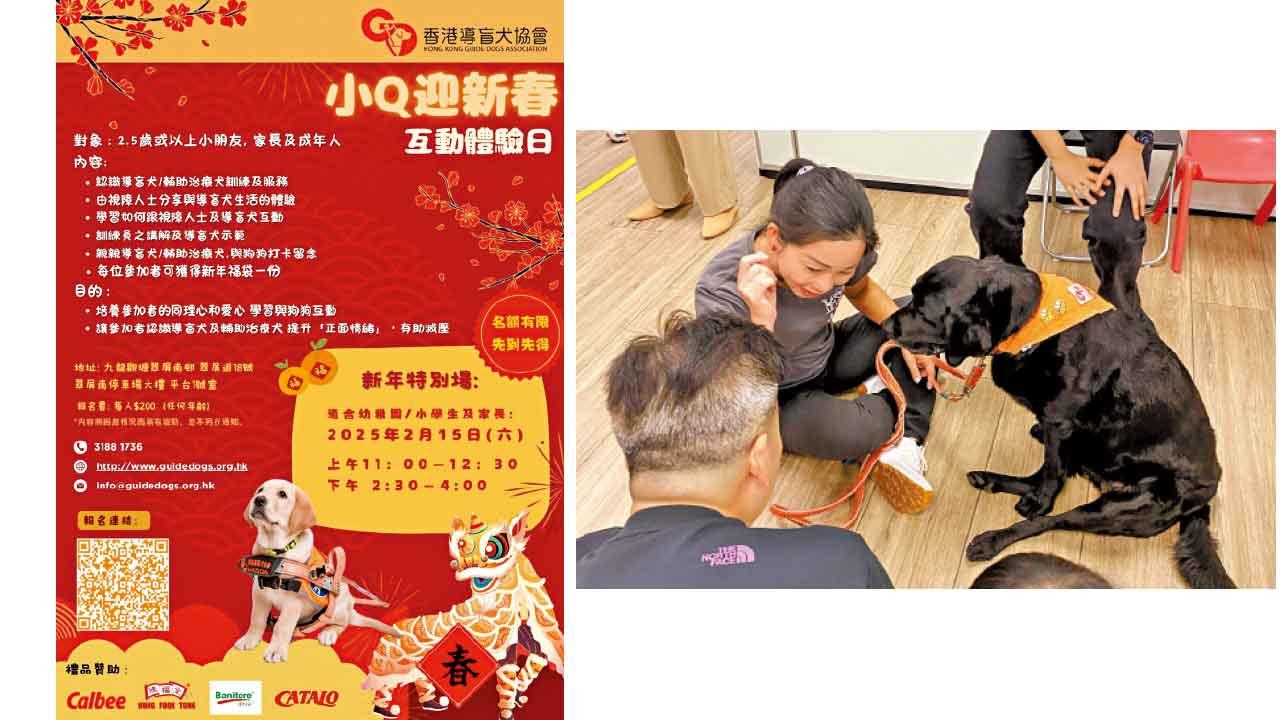 零距離接觸 培養同理心 與導盲犬小Q新春有個約會