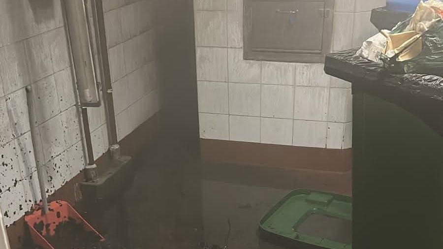 大埔富蝶邨鳳蝶樓一個垃圾桶起火。（fb「大埔 TAI PO」圖片）