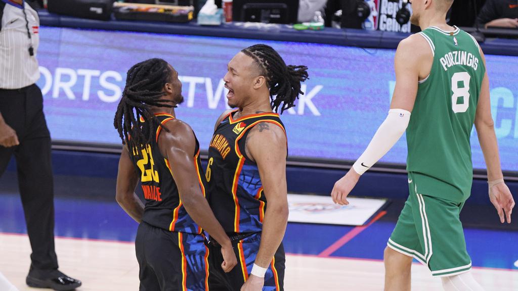 雷霆105:92擊敗塞爾特人，創球隊史上最長連勝紀錄。(美聯社)