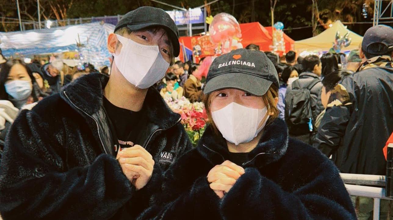 Edan呂爵安孖小如豬兄妹裝行花市 吳林峰維園亂入