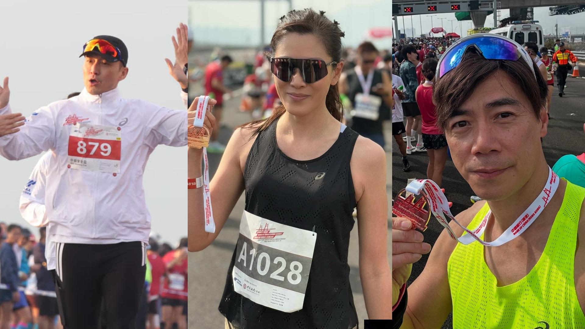 港珠澳大橋半馬丨陳山聰邊跑邊影相 大小姐接龍劉德華Andy落場挑戰半馬
