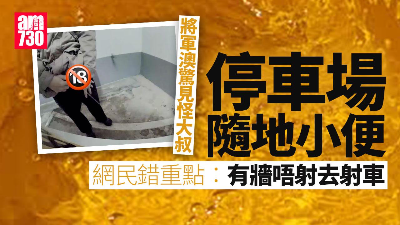 車Cam直擊｜將軍澳怪大叔停車場隨地小便 車主被「免費洗車」嬲到震