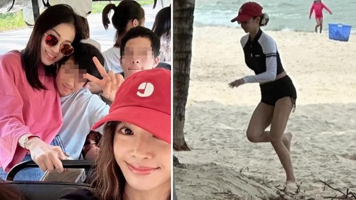 蔡依林越南度假 海灘奔走熱褲食早餐