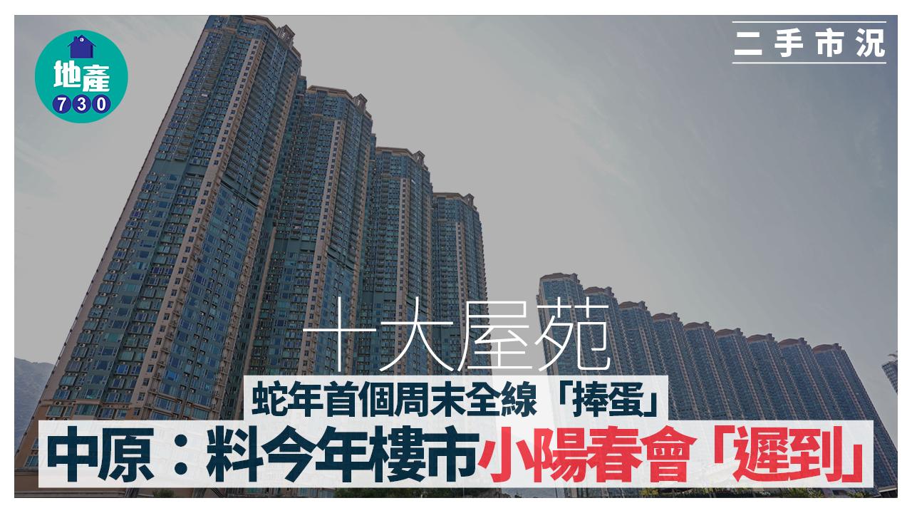 十大屋苑｜蛇年首個周末全線「捧蛋」 中原：料今年樓市小陽春會「遲到」｜二手市況