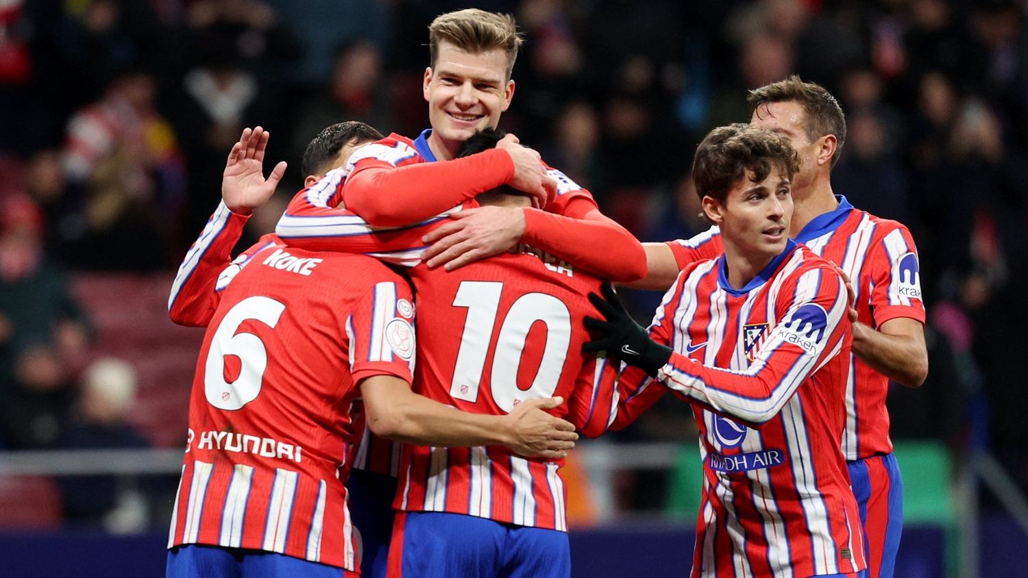 馬德里體育會在國王盃5:0大破基達菲。(路透社)